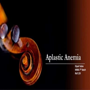 Aplastic anemia pediatrics