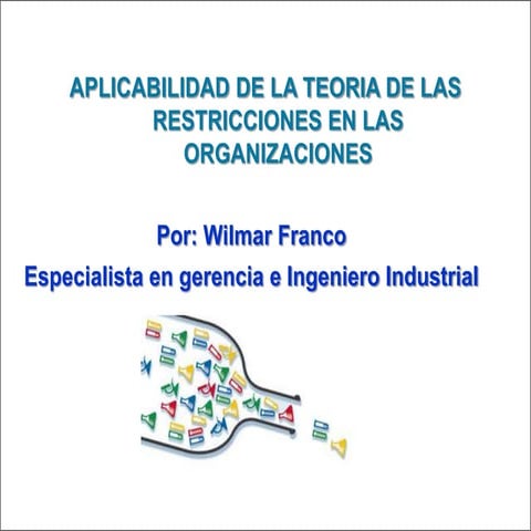 Aplicabilidad de la teoria de restricciones  en las empresas