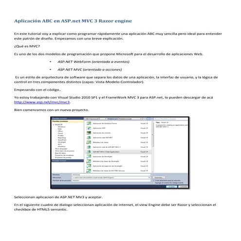 Aplicación abc. asp net mvc 3