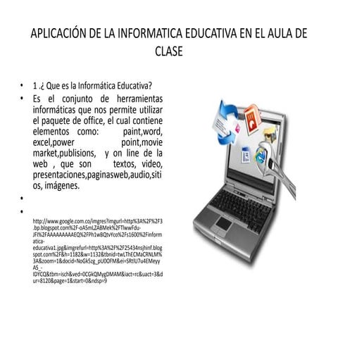 Aplicación de la informática educativa en el aula | PPTX