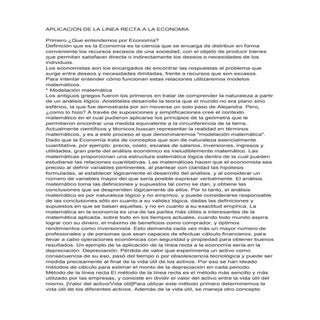 Aplicación de la linea recta a la e...