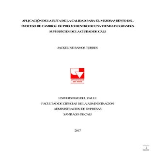 Aplicación de la ruta de la calidad...