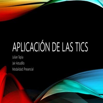 Aplicación de las ti cs