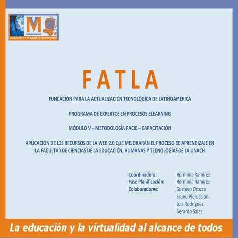 Aplicación de los recursos de la web 2.0 en la unach