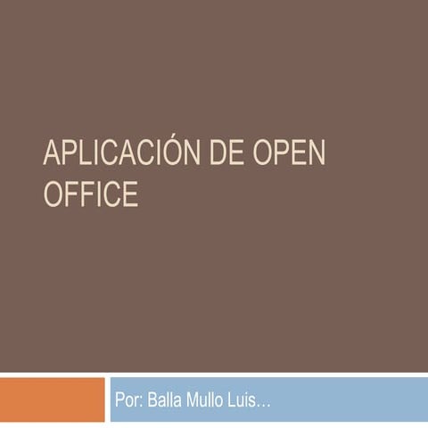 Aplicación de open office