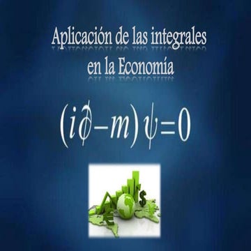 Aplicacion de integrales en la economia | PPTX