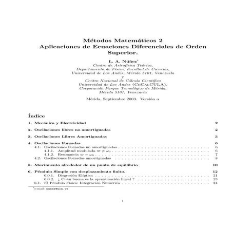 Aplicacion de las ecuaciones diferenciales de orden superior