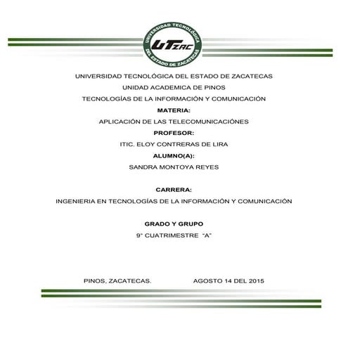 Aplicacion de las telecomunicaciones