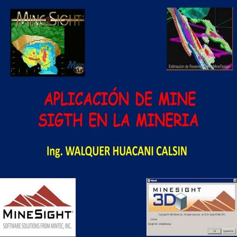 Aplicacion del mine sigth a la mineria