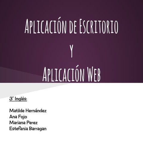 Aplicacion escritorio web