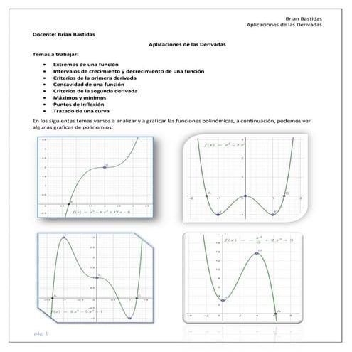 Aplicaciones de las derivadas