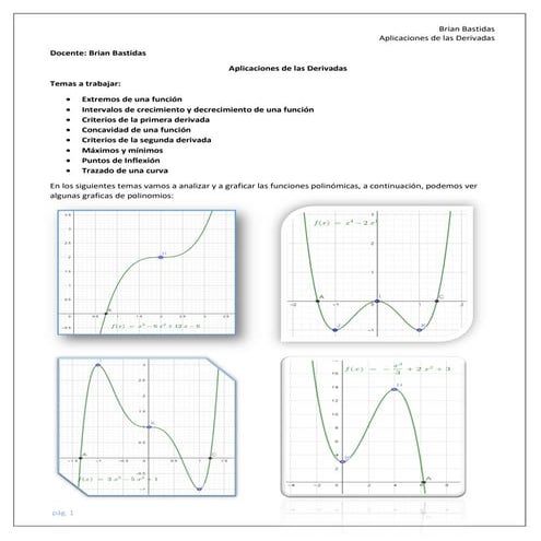 Aplicaciones de las derivadas   trazado de curvas