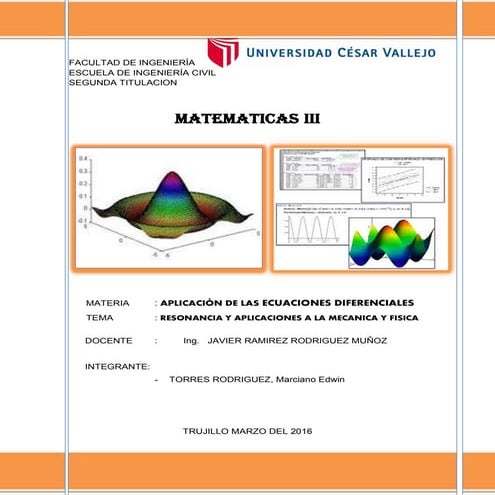 Aplicaciones de las ecuaciones diferenciales 