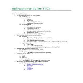 Aplicaciones de las tic
