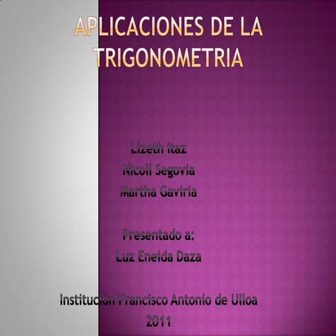 Aplicaciones de la trigonometria
