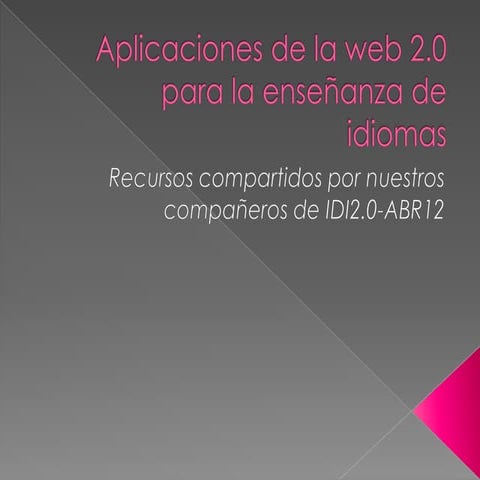 Aplicaciones de la web 2