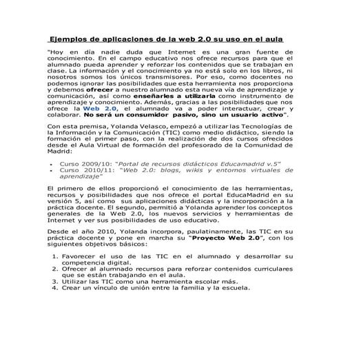 Aplicaciones de la web 2