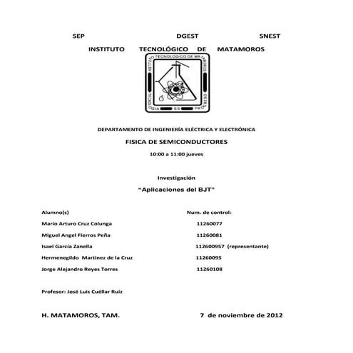 Aplicaciones del bjt (investigacion)