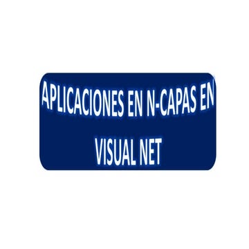 Aplicaciones en n capas en visual net