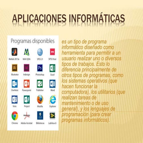Aplicaciones informáticas
