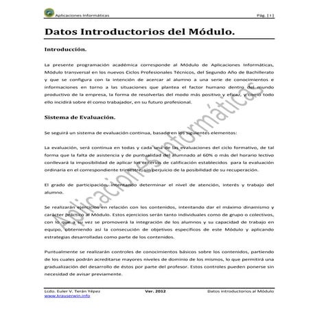 Aplicaciones informáticas 2011