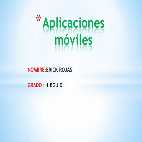 Aplicaciones móviles