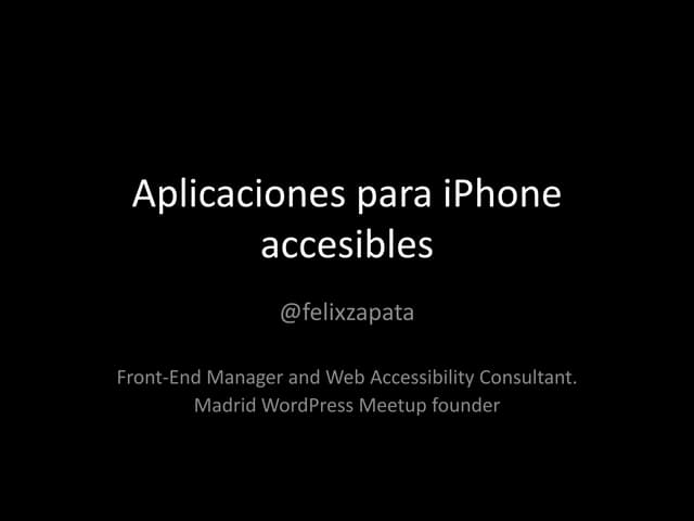 Aplicaciones para iphone accesibles