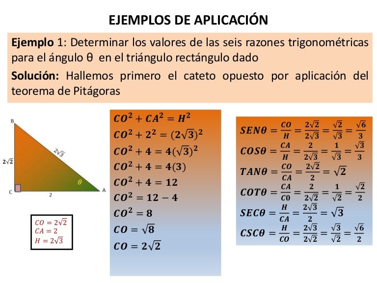 Cuales Son Las Aplicaciones De Las Razones Trigonometricas