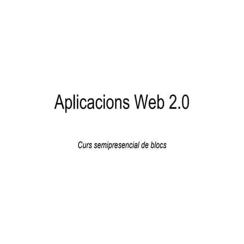 Aplicacions Web 2.0