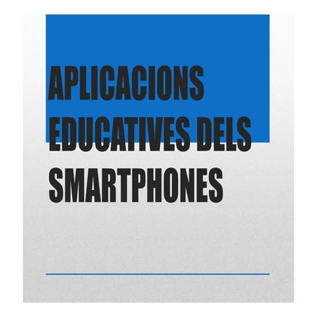 Aplicacions educatives dels smartphones