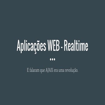 Aplicações web realtime