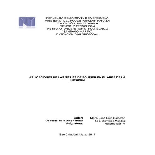 Aplicaicones de las series de fourier