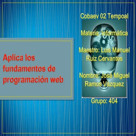 Aplica los fundamentos de programacion web