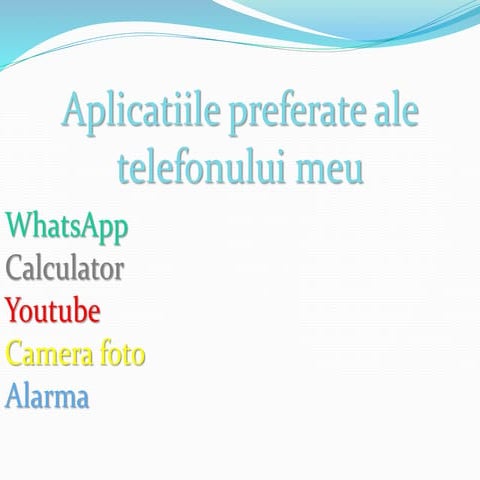 Aplicatiile preferate ale telefonului meu