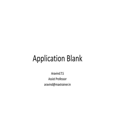 Aplication blank