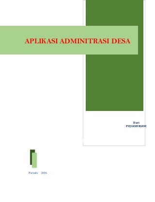APLIKASI ADMINITRASI DESA dari CV. Nusantara Prima Group.