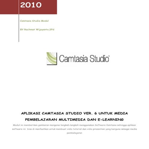 Pembuatan video tutorial dengan camtasia studio | PDF