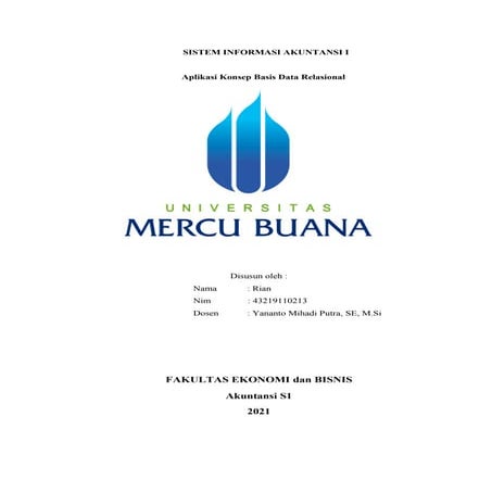 Aplikasi konsep basis data relasional