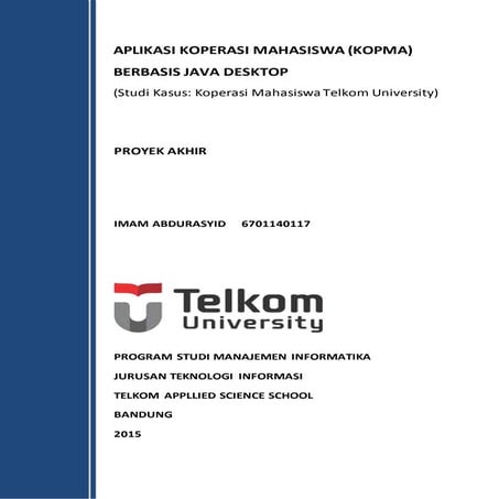 Aplikasi Koperasi Mahasiswa (Kopma) Berbasis Java Desktop