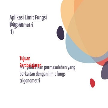 Aplikasi limit (bag 1).pptx untuk pemaparan penggunaan limit pada ...