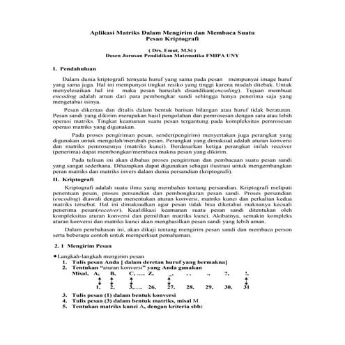 matriks inverse dalam kriptografi