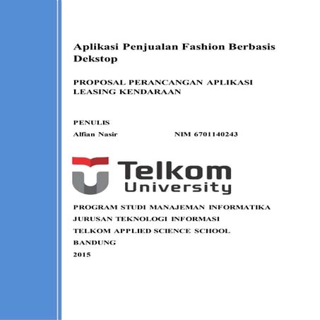 Aplikasi penjualan busana fashion berbasis dekstop