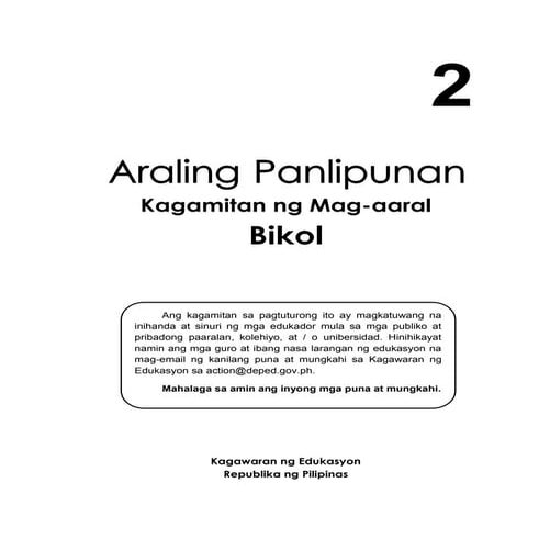 Grade 2 Araling Panlipunan BIKOL LM