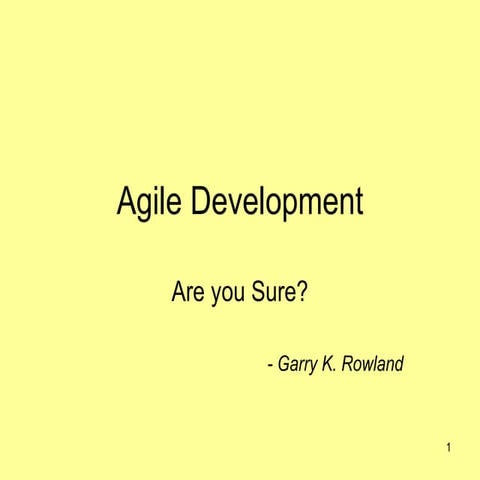 March APLN: Agile development- Measure & Analyze by Garry Rowland