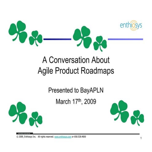 APLN Product Roadmap Talk