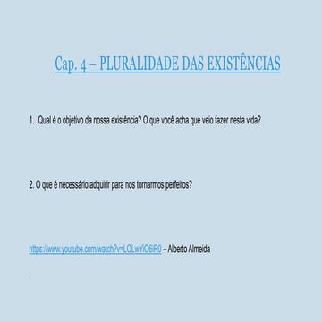 A pluralidade das existencias.