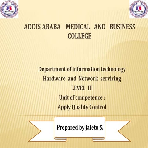 Apply quality control