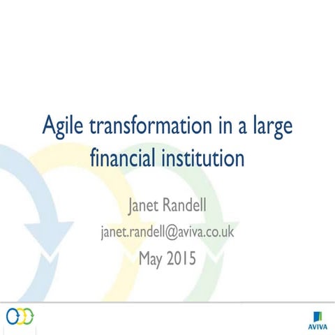 Agile transformation in a large financial institution