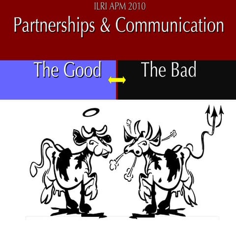ILRI Partnerships and Communications: The Goods and the bads