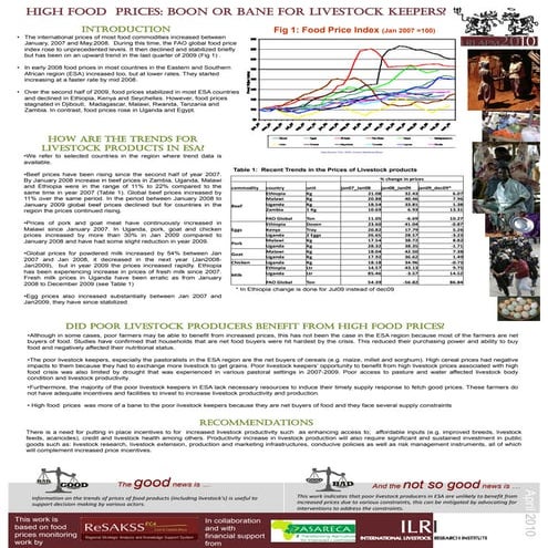 High food prices: Boon or Bane for livestock keepers?